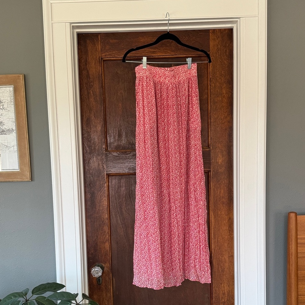 Mikarose Red Floral Maxi Skirt
